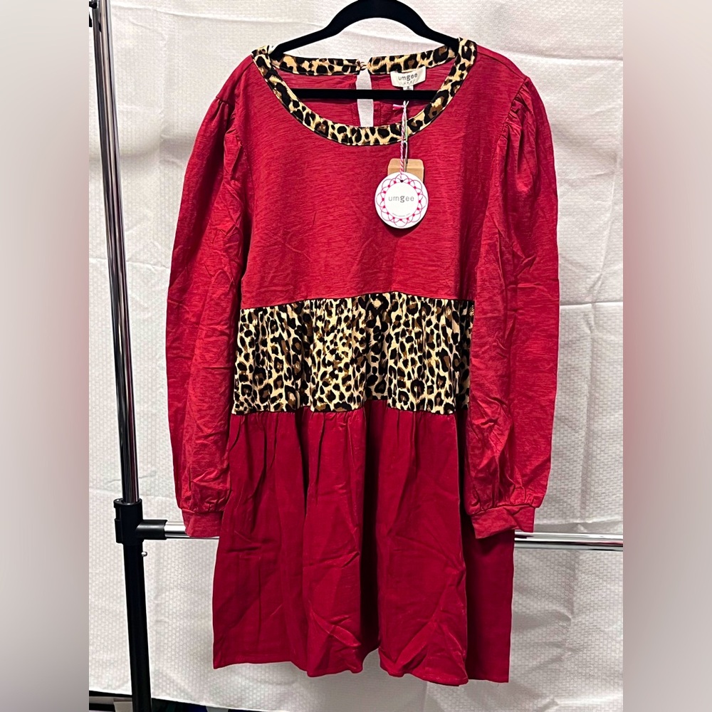 Umgee Pink and Leopard Print Top